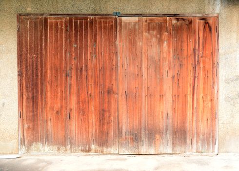 Old wooden hinged door background image brown style vintage