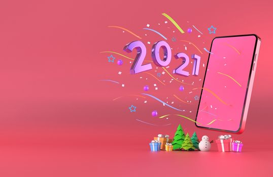 2021, 3d, app, application, background, business, buy, card, cartoon, celebration, christmas, communication, concept, connection, copy, countdown, creative, decoration, design, eve, festive, gift, gold, greeting, happy, holiday, illustration, internet, merry, message, mobile, network, new, online, order, party, phone, present, sale, screen, season, send, shopping, smartphone, social, store, surprise, technology, winter, year