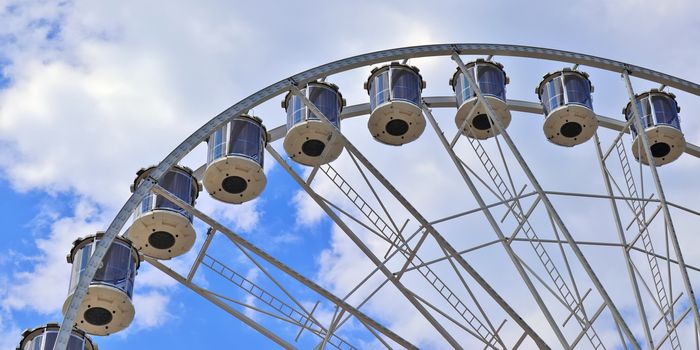 Big white ferris wheel found at the Kiels Week in northern Germany