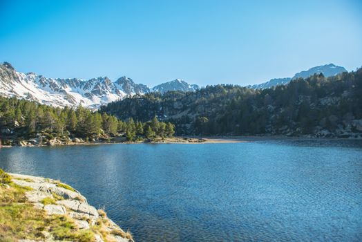 Lake in the circuit of Lake Pessons Grau Roig, Andorra.