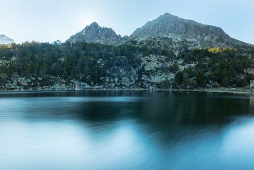 Lake in the circuit of Lake Pessons Grau Roig, Andorra.