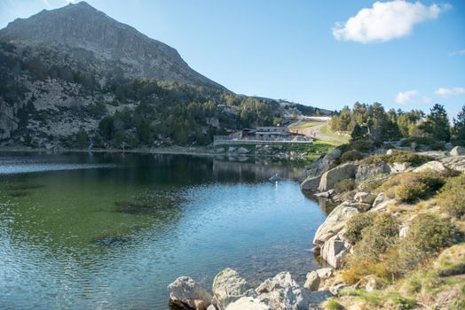 Lake in the circuit of Lake Pessons Grau Roig, Andorra.