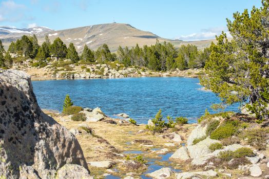 Lake in the circuit of Lake Pessons Grau Roig, Andorra.
