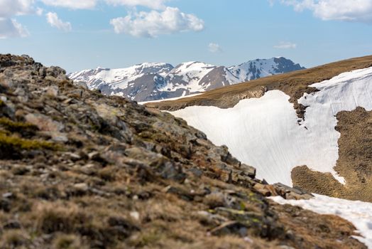 Beautiful landscape on the road that leads to the Siscaro Lakes in Andorra.