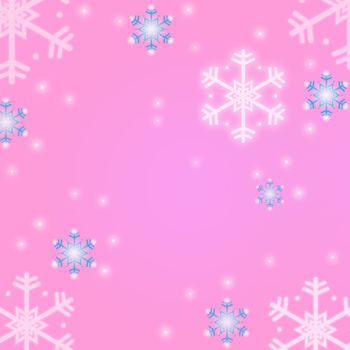 Multiple color Christmas Background and White and Blue Snowflakes. Christmas day concept.