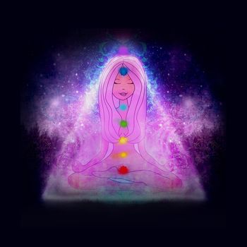 Human energy body, aura, chakras in meditation