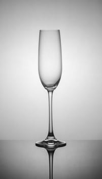 .empty drink glasses on dark background with back light.