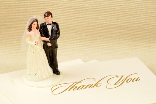A stack of thank you cards to be given from the newly wedded couple to those who helped make it all possible.