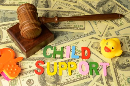 A conceptual image with focus on the theme of child support.