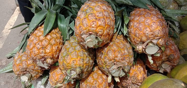 tasty and healthy orange colored pineapple stock on market