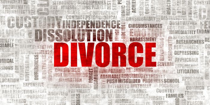 Divorce as a Separation Concept Abstract Background Concept