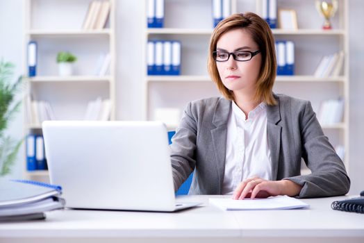 Businesswoman working in the office