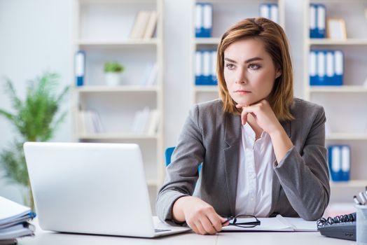 Businesswoman working in the office