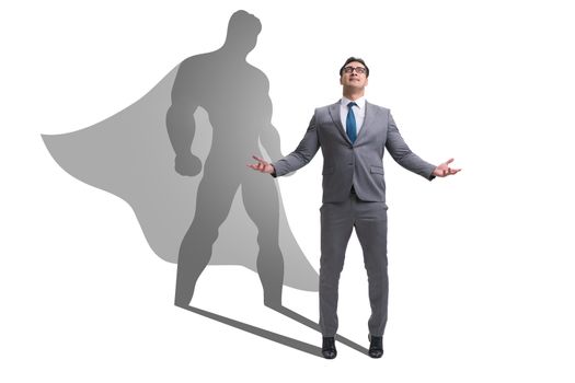 Businessman with aspiration of becoming superhero