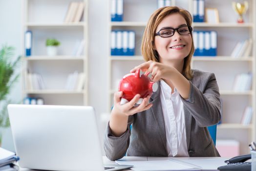 Businesswoman working in the office