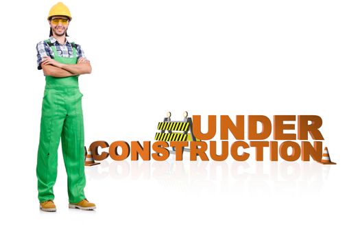 Concept of under construction for your webpage