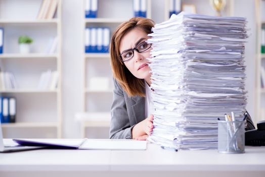 Businesswoman working in the office