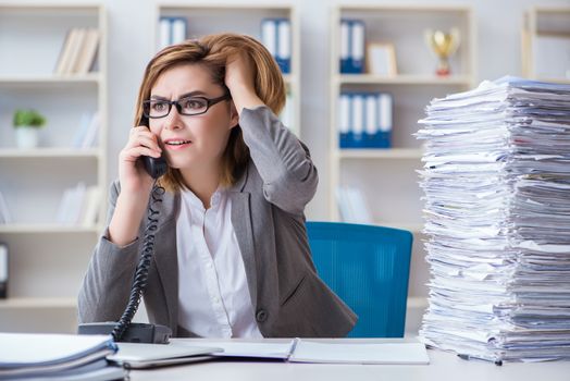 Businesswoman working in the office