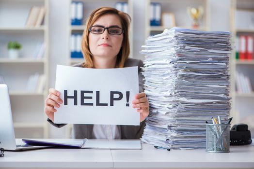 Businesswoman working in the office