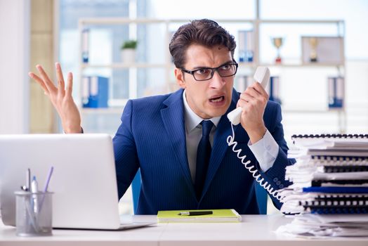 Businessman working in the office