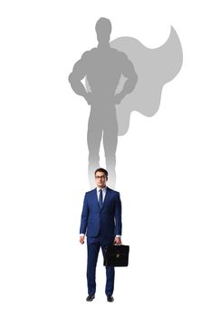 Businessman with aspiration of becoming superhero