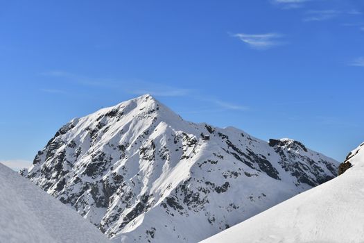 Il Mucrone, a beautiful mountain in the Biella area, seen from Mount Camino