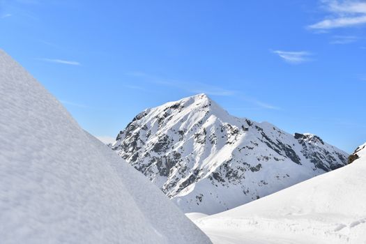 Il Mucrone, a beautiful mountain in the Biella area, seen from Mount Camino