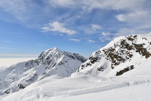 Il Mucrone, a beautiful mountain in the Biella area, seen from Mount Camino