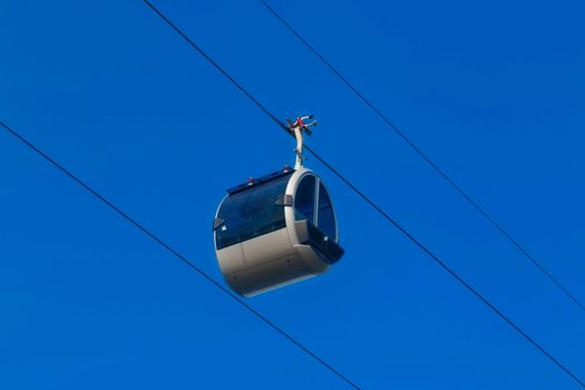 cable car on the Sparrow hills against the sky.