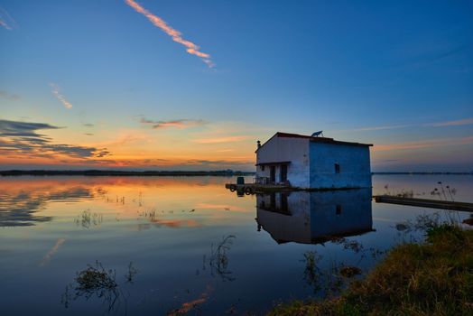 An incredible sunset in the lagoon of Valencia