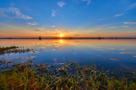 An incredible sunset in the lagoon of Valencia