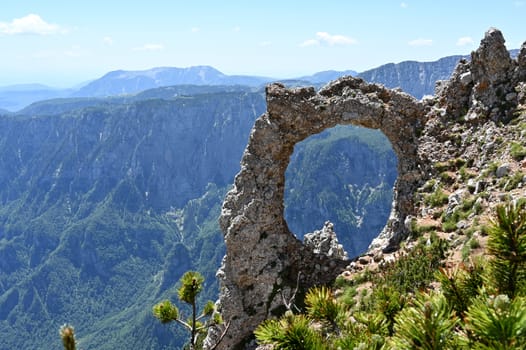 Hajdučka vrata natural phenomenon on mountain Čvrsnica, Bosnia and Herzegovina