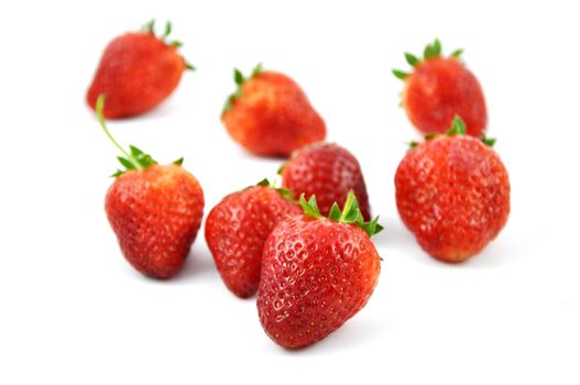 Fresh strawberry isolated on white background, sweet and juicy