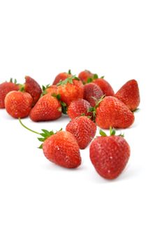 Fresh strawberry isolated on white background, sweet and juicy