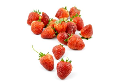 Fresh strawberry isolated on white background, sweet and juicy