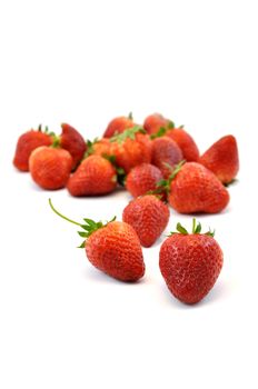 Fresh strawberry isolated on white background, sweet and juicy