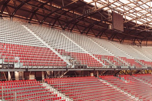 stadium without spectators during the match during the coronavirus.