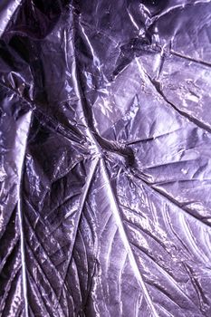 A Holographic Foil Leaf and Leaves with Veins Texture Shiny Pattern