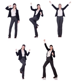 Young businesswoman in various poses