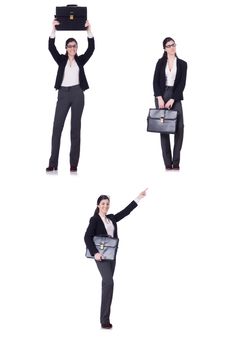 Young businesswoman in various poses