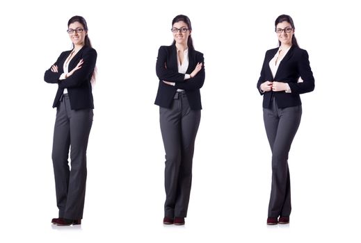 Young businesswoman in various poses