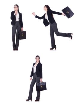Young businesswoman in various poses