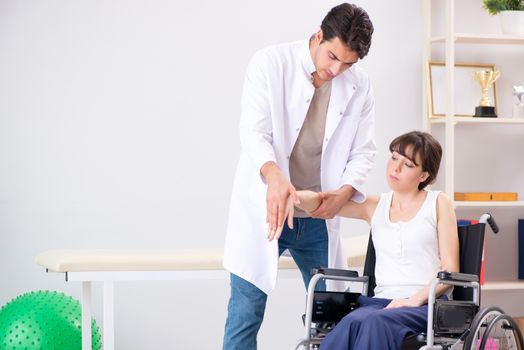 Patient recovering in hospital after injury trauma