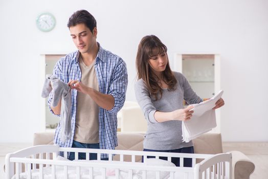 Young parents expecting their first baby