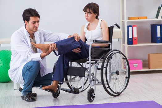 Patient recovering in hospital after injury trauma