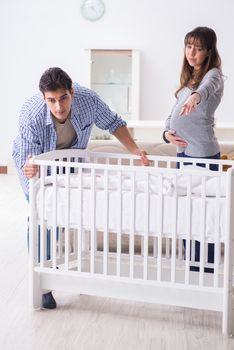 Young parents expecting their first baby