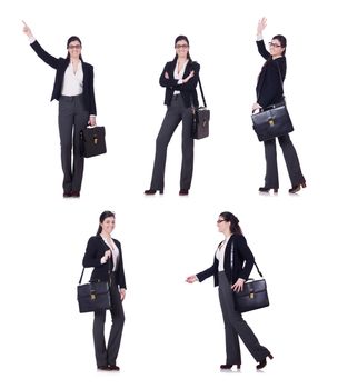 Young businesswoman in various poses