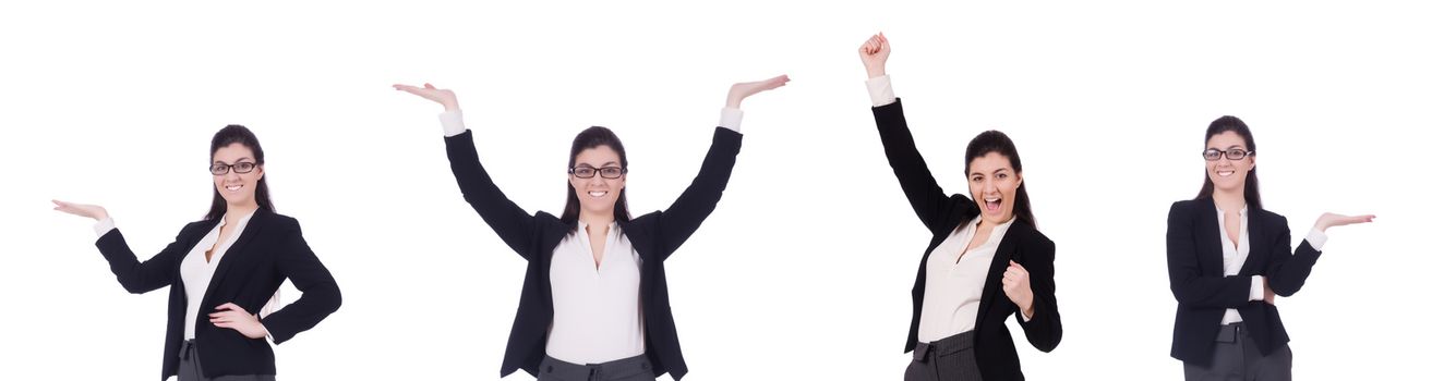 Young businesswoman in various poses