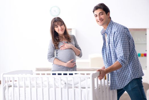 Young parents expecting their first baby