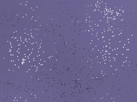 Confetti stars sparkling on lavender color background